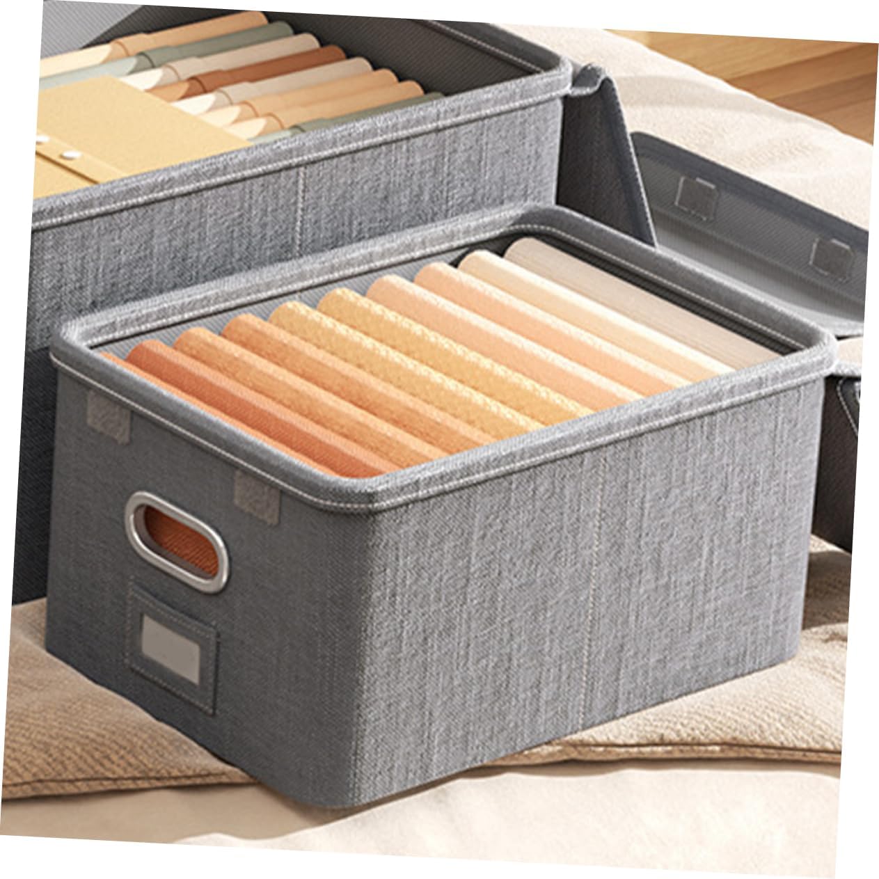 Cabilock Foldable Fabric Storage Box Closet Organizer for Clothes Shoes Quilts Large Capacity Light Weight Easy to Find Tidy Home