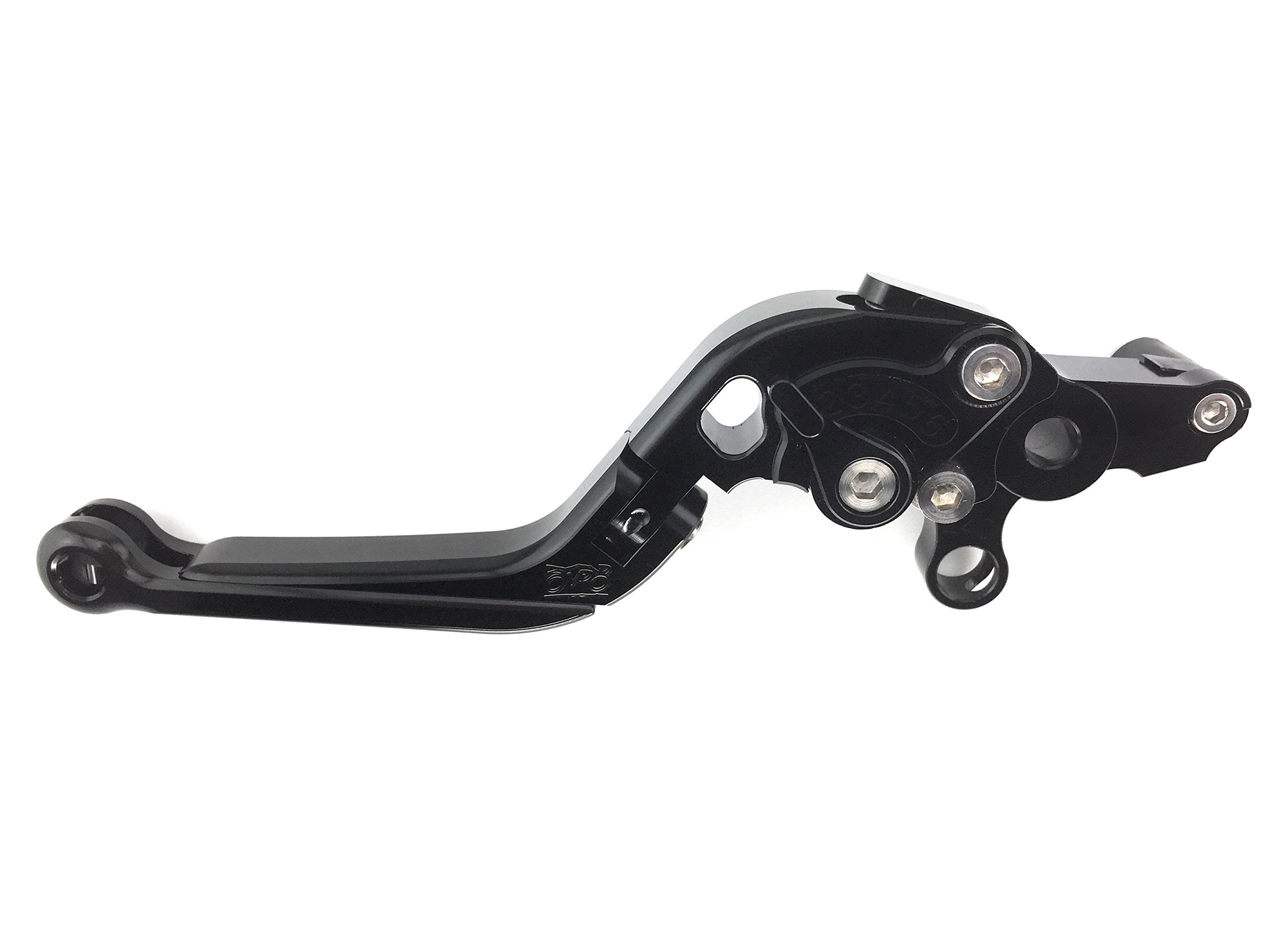 avdb-moto Coppia di leve regolabili e pieghevoli, CNC, Compatibile con Kawasaki ZZR 1400 performance Sport 2016 2017 2018 (Nero-Nero)