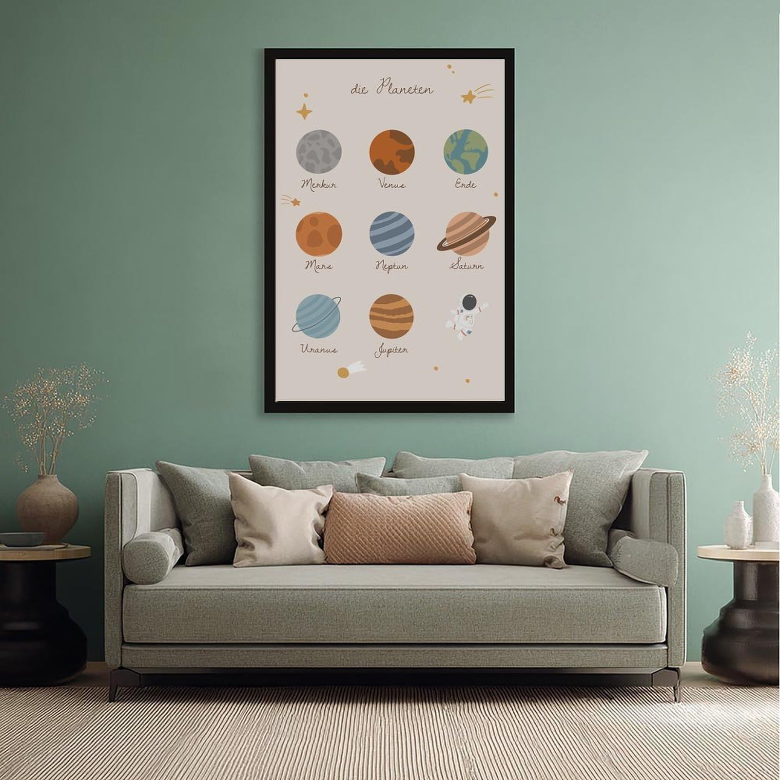 Bareronor Poster de l'espace extra-atmosphérique (2) - Impression sur toile - Décoration murale pour salon, chambre à coucher - 40,6 x 61 cm (L x l)