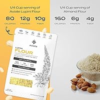 Vista 9 de Aviate Lupini Harina – Superalimento apto para dieta keto y vegana, sin OMG, sin gluten, harina de lupino, dieta cetogénica, alta en proteínas, baja