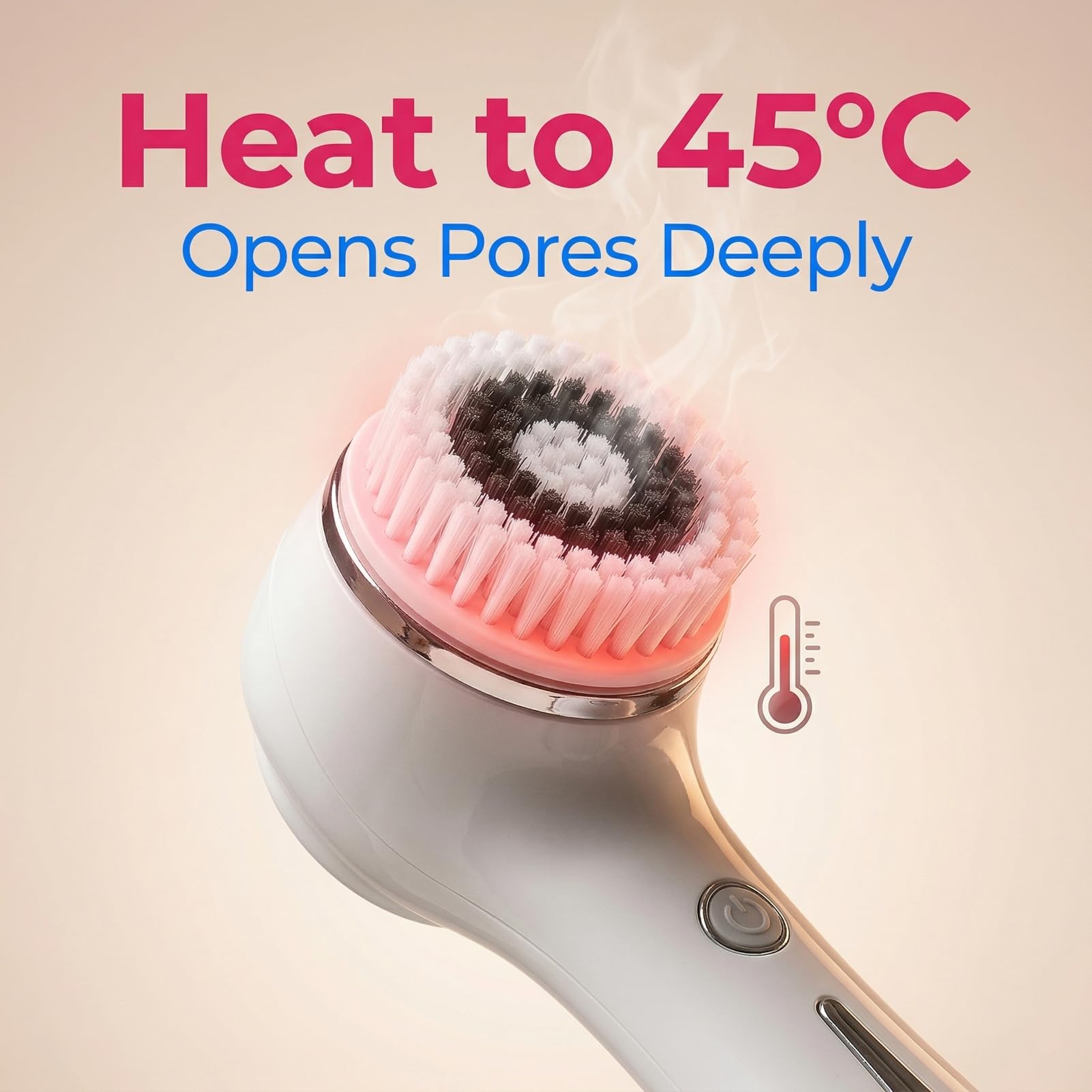 Cepillo de Limpieza Facial Impermeable, Cepillo de Limpieza Facial Eléctrico Recargable de 2 Velocidades 7200 RPM, de Profunda con 4 Cabezales de para Exfoliar