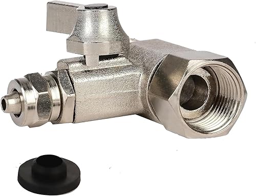 Alriedy Adaptador de conexión de agua de 3/8 x 3/8 x 1/4 en T, con válvula de ci