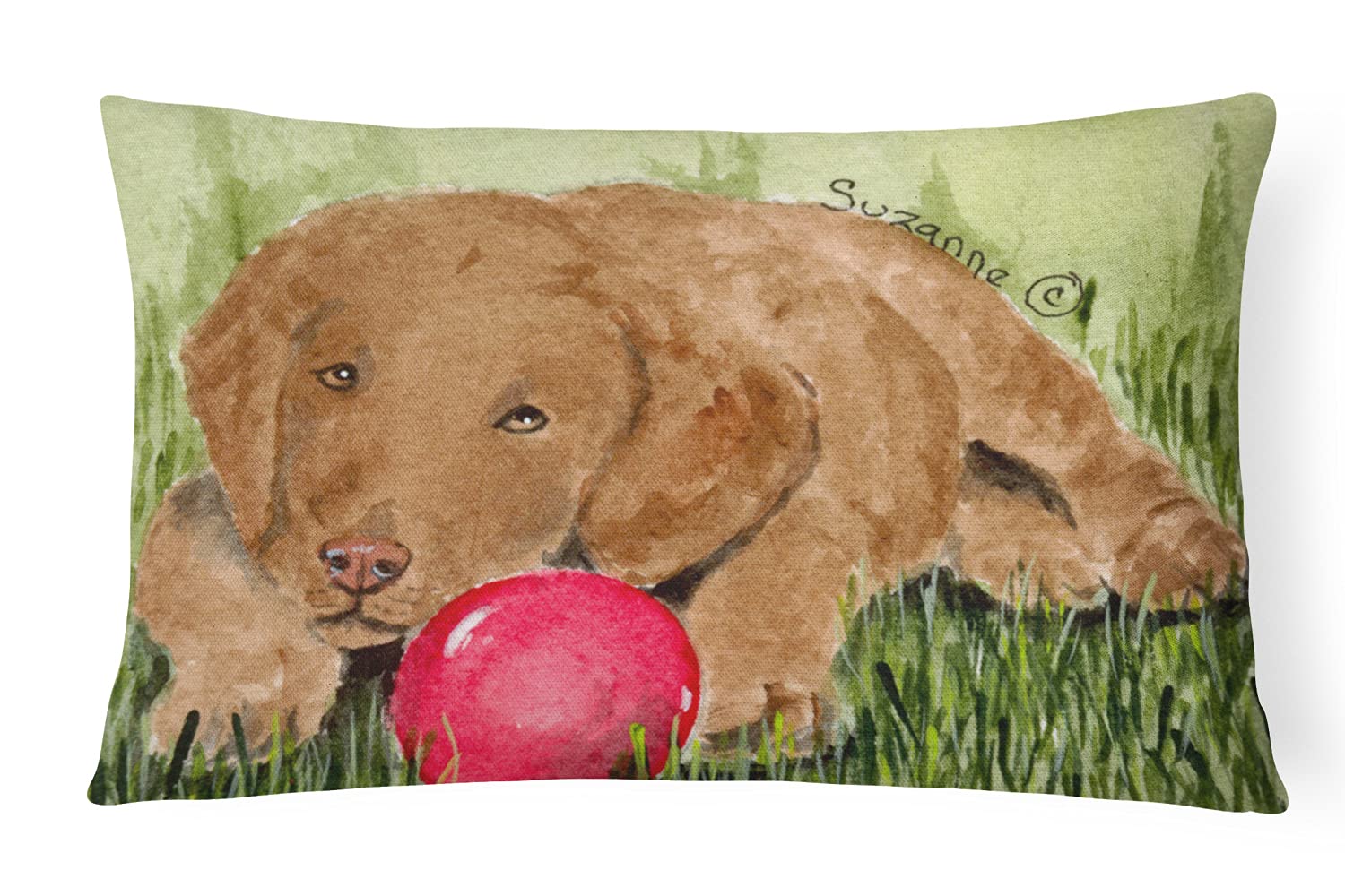 Con revestimiento de rizado Retriever decorativo tela almohada
