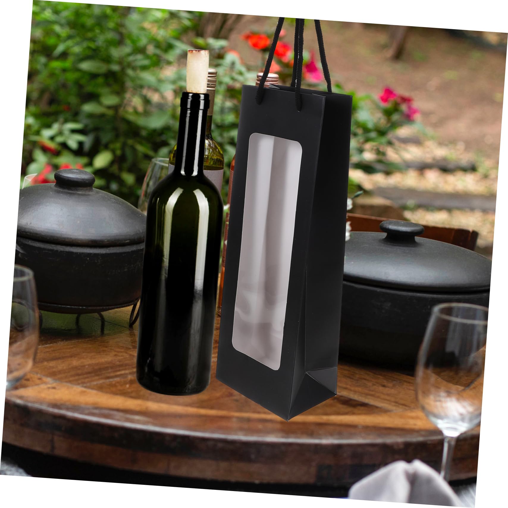 TOPBATHY 5 Ensembles Pochette Sachet Scellable Pour À Vin Range Bouteille Porte Bouteille D' De Bouteilles De Vin Rouge Papier 4 Pièces * 5