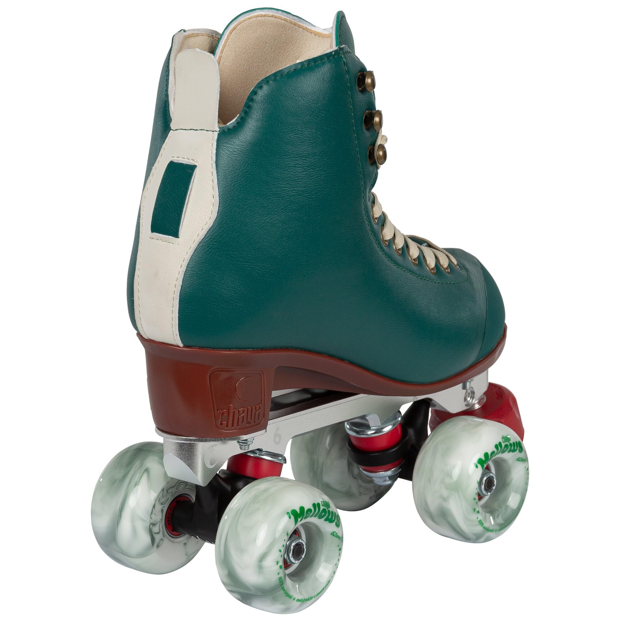 Chaya Rollschuhe Melrose Premium Juniper Green - Roller Skates für Damen und Herren im Retro-Look für Roller-Disco - Roll-Schuhe in Grün