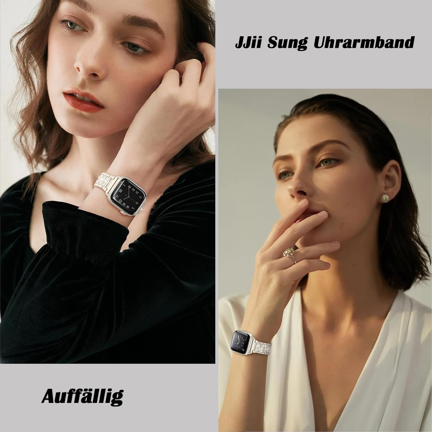 Bling Bracciale in Diamanti compatibile con Apple Watch Cinturino 38mm 40mm 41mm 42mm 44mm 45mm 46mm 49mm, Bracciale in Acciaio Inossidabile Diamanti Donne per iWatch Ultra SE 11 10 9 8 7 6 5 4