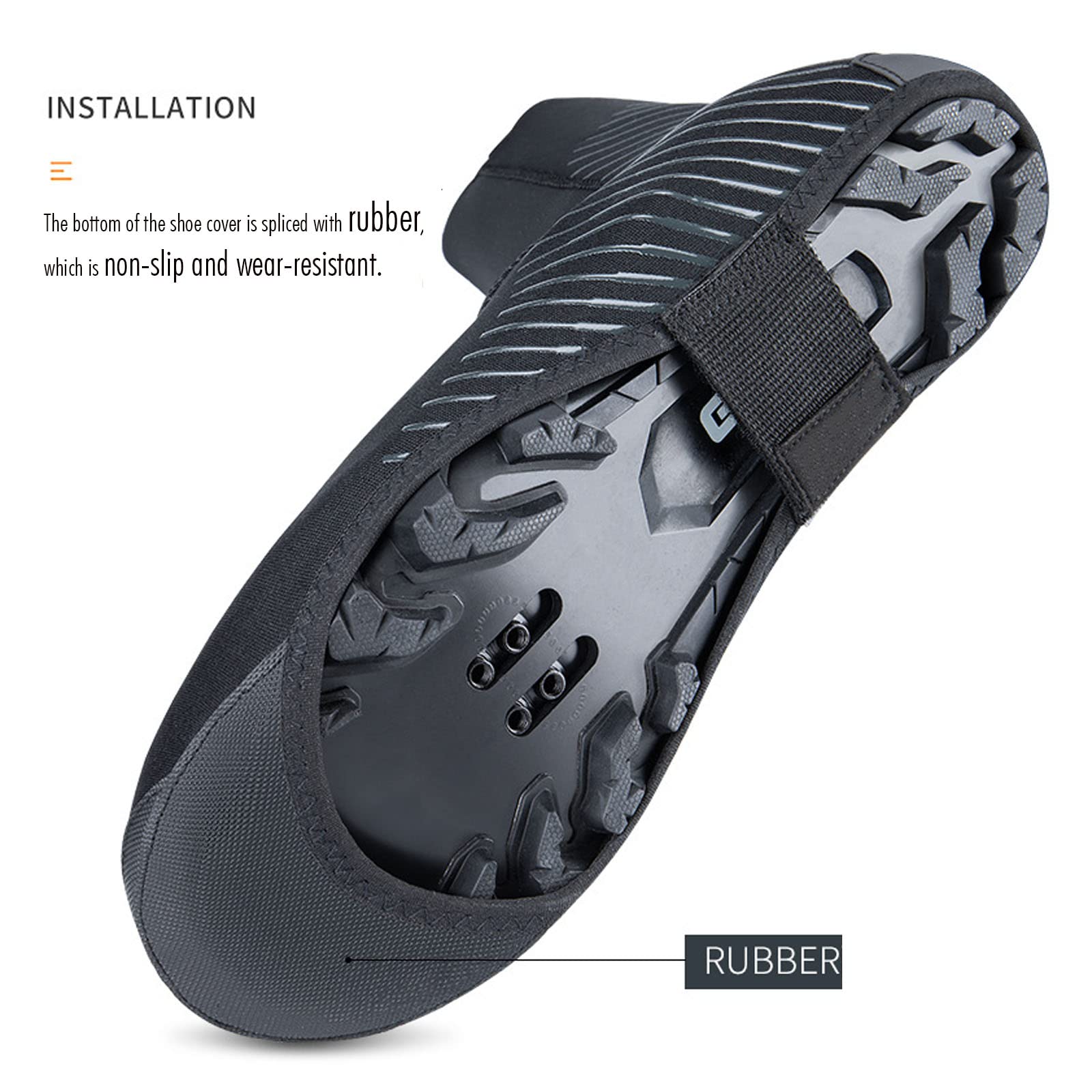 LZQpearl Couvre Chaussures De Cyclisme De Vélo De Montagne Unisexe, Couvre-Chaussures De VTT Imperméables Coupe-Vent Léger Thermique Chaud