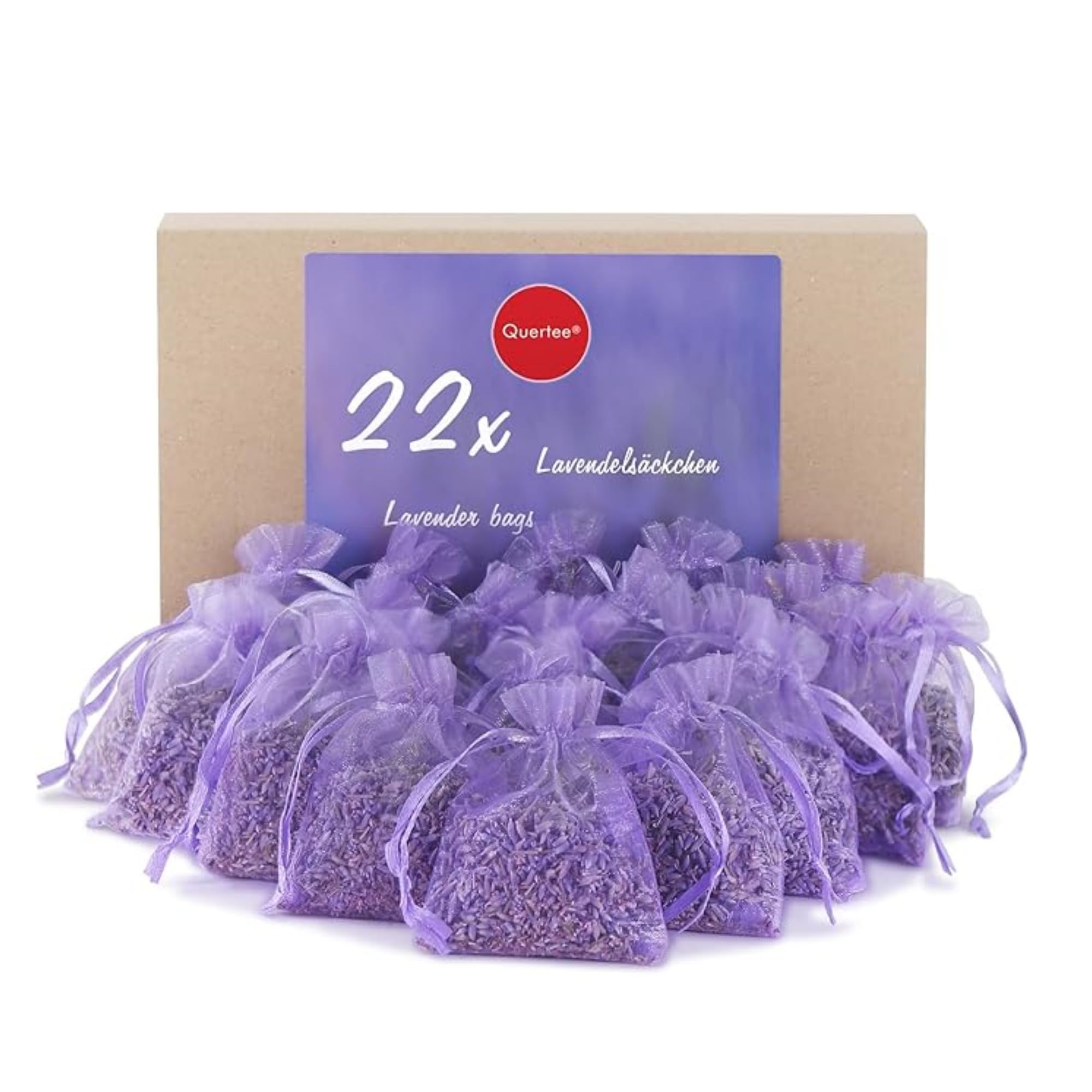 LAVENS | 20 zakjes lavendelparfums | Herkomst Provence Frankrijk | 120G | Tas verzonden voor kledingkast, linnengoed en kast. Premium kwaliteit luchtverfrisser gedroogd lavendelzakje met intense geur