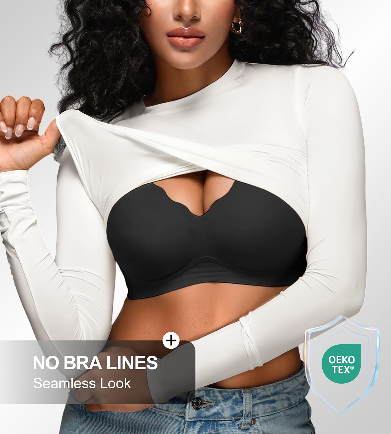 Jelly Bras for Women with Support - S-2XL - Wireless Seamless Padded Bralettes No Underwire Tshirt Everyday Comfort Bra