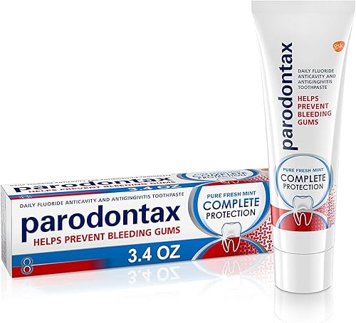 Parodontax Pasta dental de protección completa para sangrar encías menta fresca 34 onzas paquete de 2