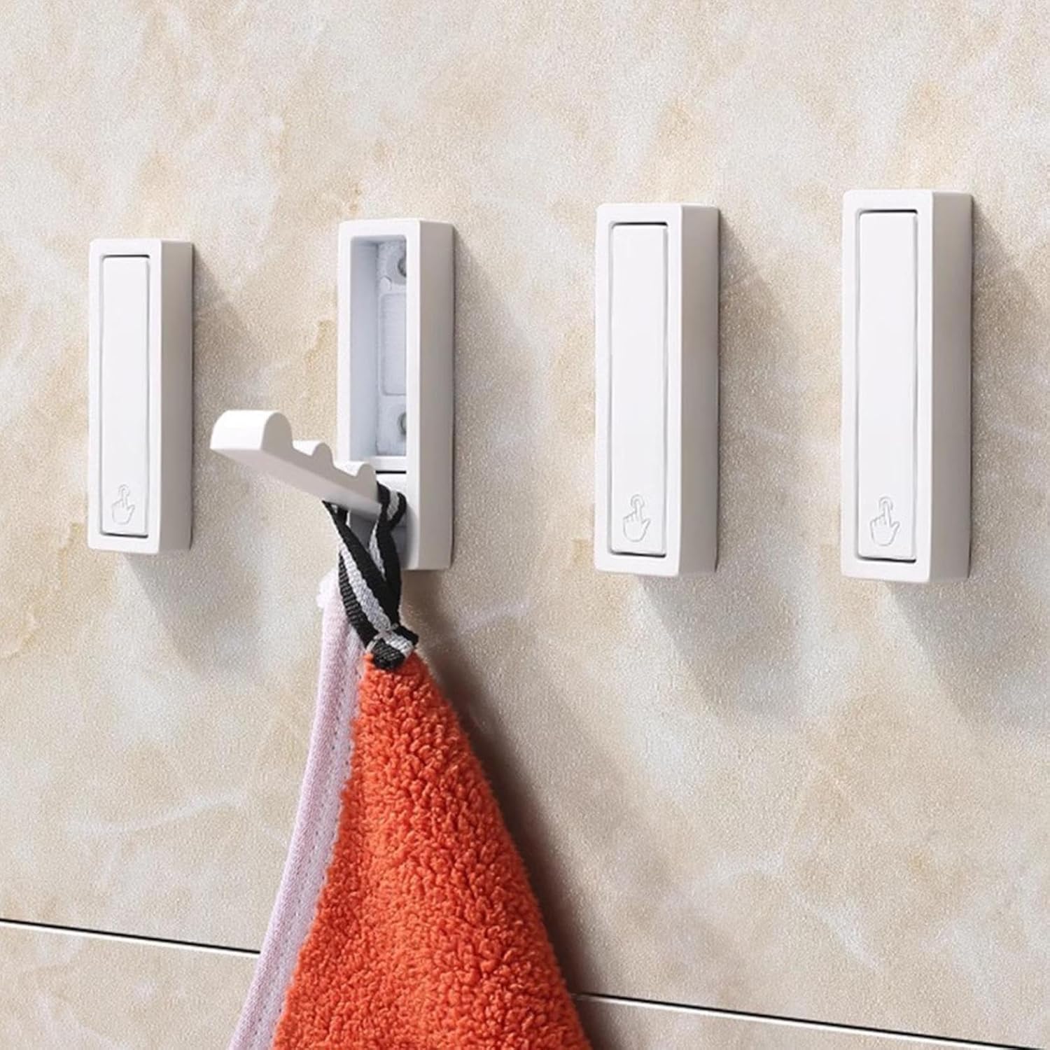 SYZOW Folding Coat Hooks 4pcs Foldable Hook Wall Mounted for Hanging Coat Jacket - Image 3