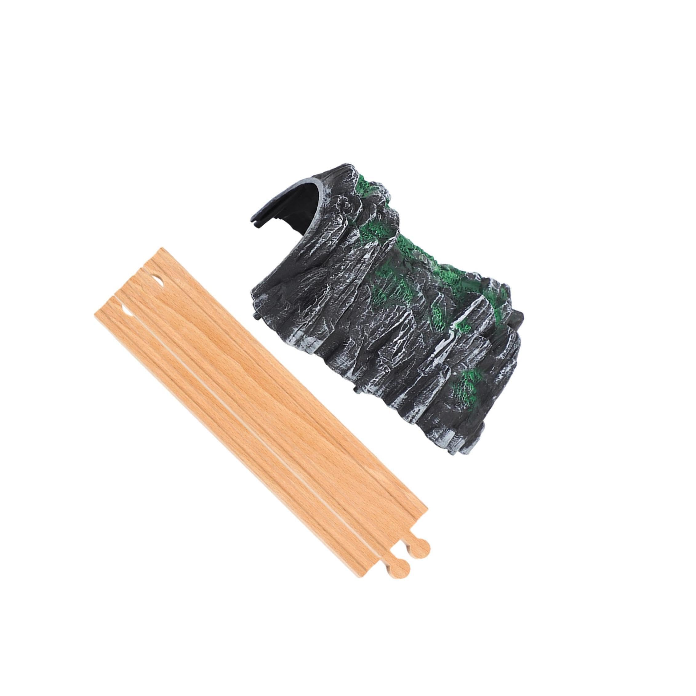 KIXZSAZ Simulation Train Track Railways Tunnel Playset Featuring Kid-Friendly Mountain Tunnel Wooden Train Track Accessories for More Fun Model Railway Cave