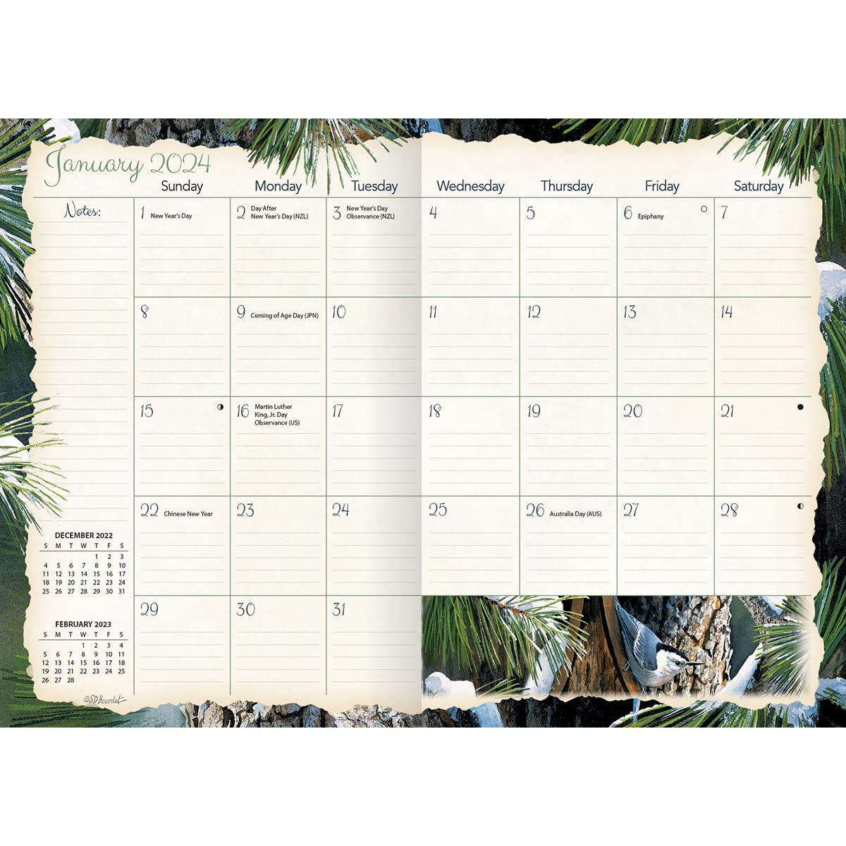 LANG Songbirds™ 2023 - Agenda tascabile mensile (23991003167)