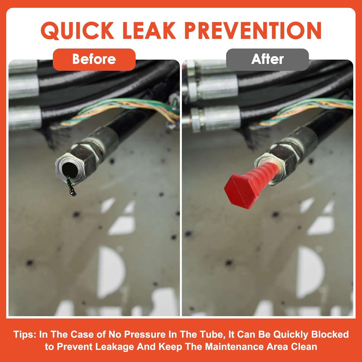 17Pcs Hydraulic Oil Service Plugs, Universal Anti-Drip Rubber Plugs kit, 3 Sizes Hydraulic Hose Plugs Suitable for Plugging Diesel Mechanical, Heavy Equipment Oil Port or Oil Pipe Leakage thumbnail