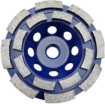 DT-DIATOOL 4 Inch Concrete Grinding Wheel Granite Marble with Double Row Diamond Segment
