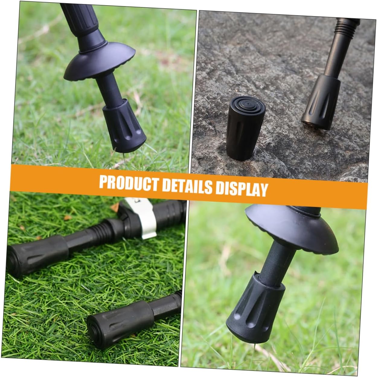 10pcs Rubber Tips for Hiking Poles and Canes Slip Feet Covers for Walking Sticks and Crutches Shock Absorbing Trekking Accessories for Outdoor Use