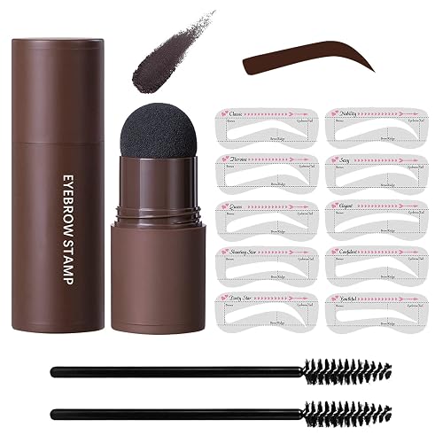 Eye-Brow Stamp Stencil Kit, Waterproof Brow Stamp Shaping Kit Eye