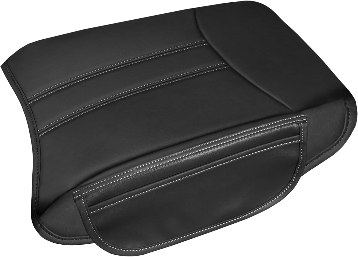 SENSHINE Armrest Cover for Honda Pilot Accessories 2023 2024 2025 2026 Center Console Cover Anti-Scratch Leather Armrest Protector Middle Console Pad with Side Pockets for Honda Pilot (Gray Stitch)