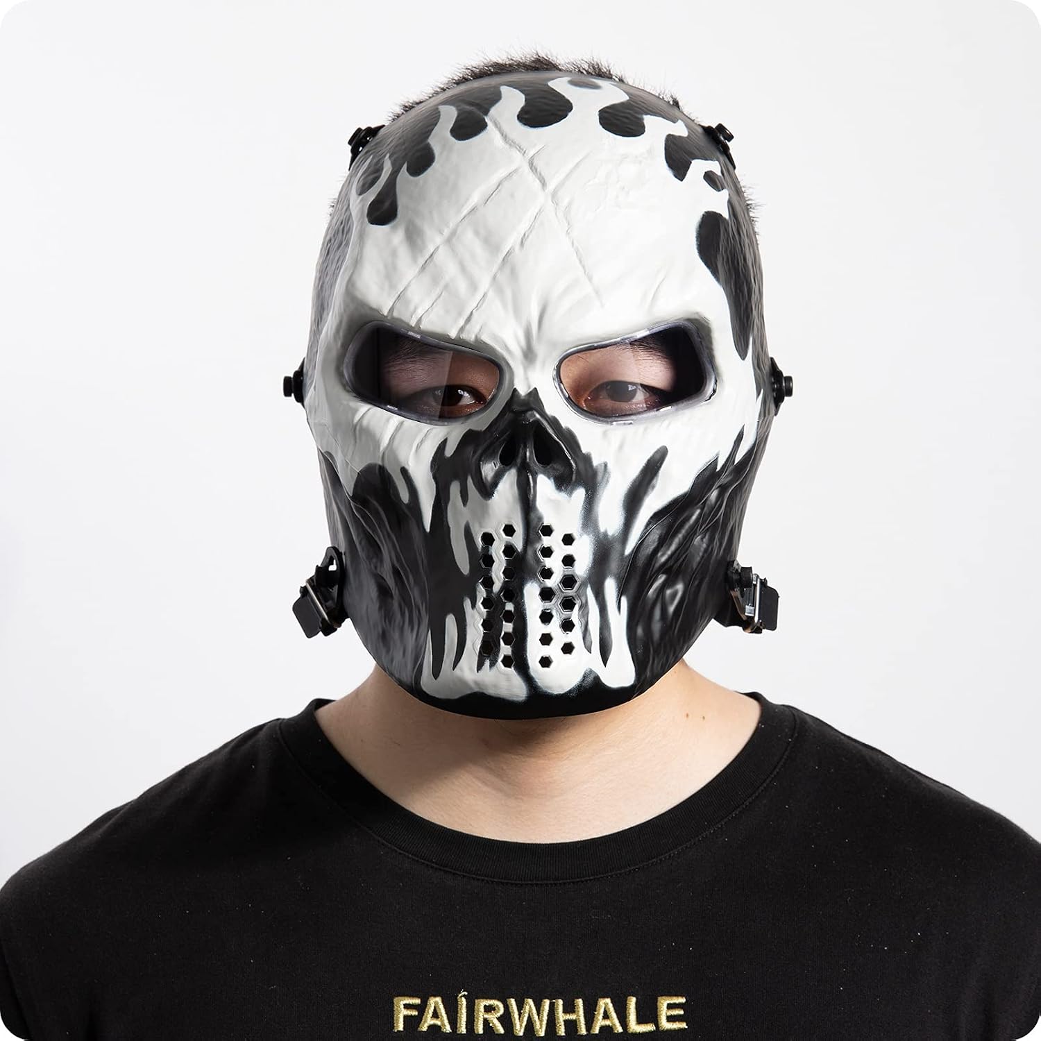 OutdoorMaster Full Face Airsoft Mask with Metal Mesh Eye Protection
