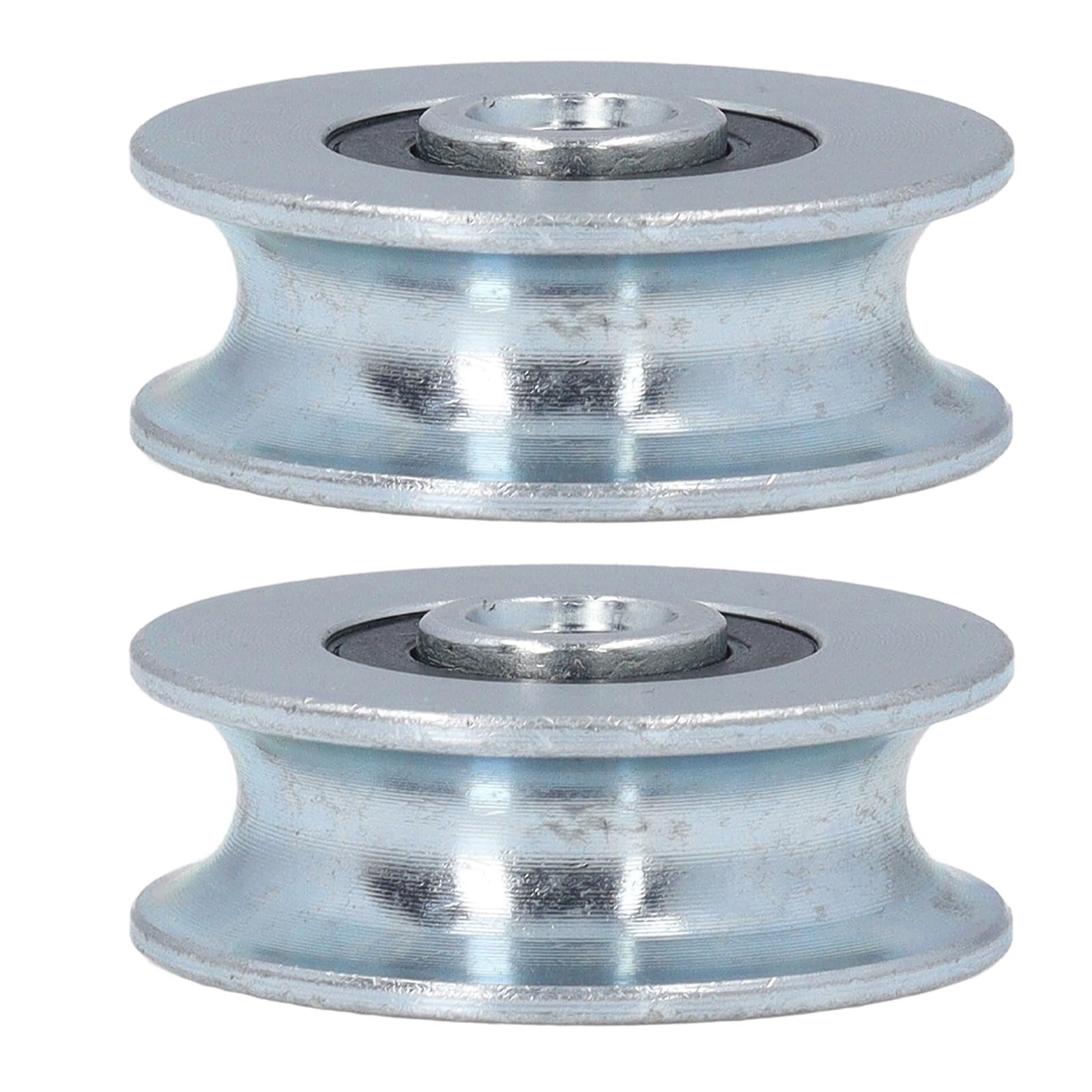 Roue De Poulie Type U 40mm - Poulie De Guidage En Acier Allié Avec Roulement, Diamètre Trou Central 8mm (Lot De 2)