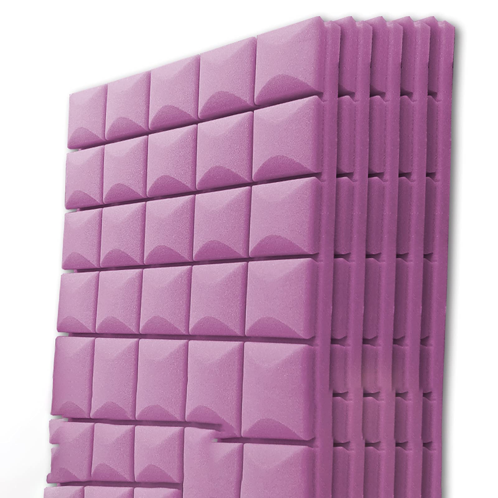Viola 10 Pezzi Pannelli Fonoassorbenti Insonorizzanti Ideali per Decorare Pareti e Trattamenti Acustici da Utilizzare in Casa E negli Uffici(Size:10 PCS)