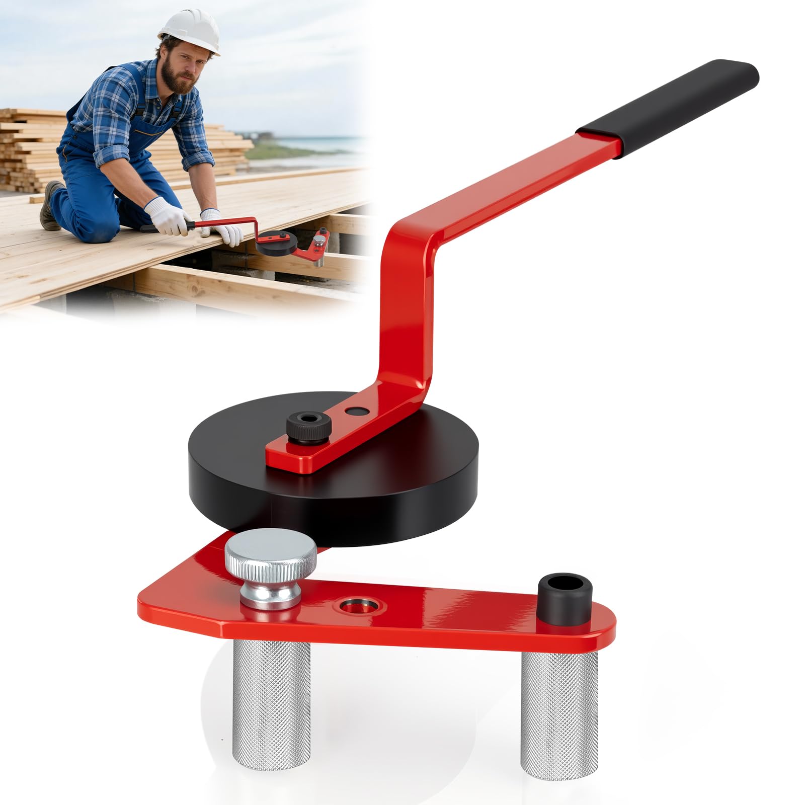 Photo 1 of Upgraded Deck Board Straightening Tool Bending Straightener: Professional Decking Lever Bender for Composite Board, Heavy-Duty Thickened Carbon Steel, Straighten Deck Wrench Decking Installation Tool