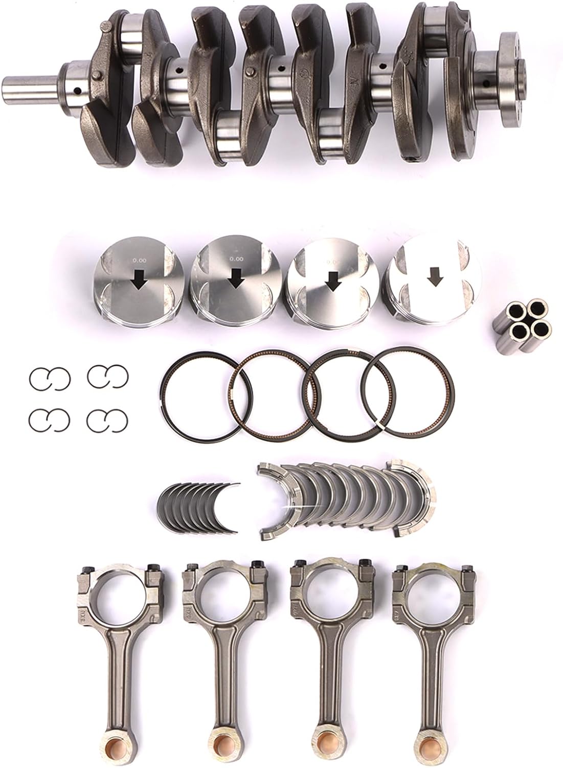 2.4L Engine Crankshafts & Piston Connecting Rod Kits with Fits for 2012-2016 Lacrosse Regal Verano,for Malibu Orlando Equinox Captiva Sport 2.4L Engine, Replace OE 12578164 12654958 12646457