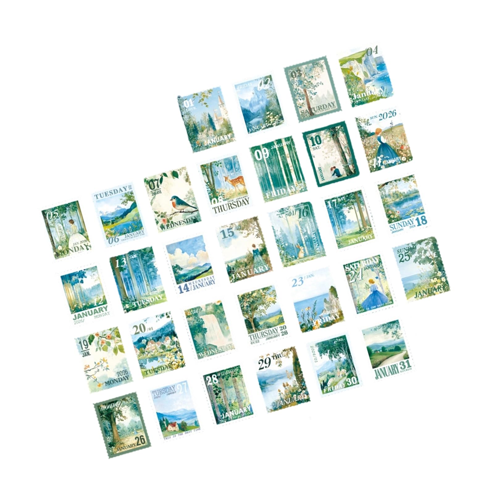 Aesthetic Sticker Collection for Scrapbooking & Journals Decorative Art Stickers for Adults & Card Making Decorative Scrapbook Sticker