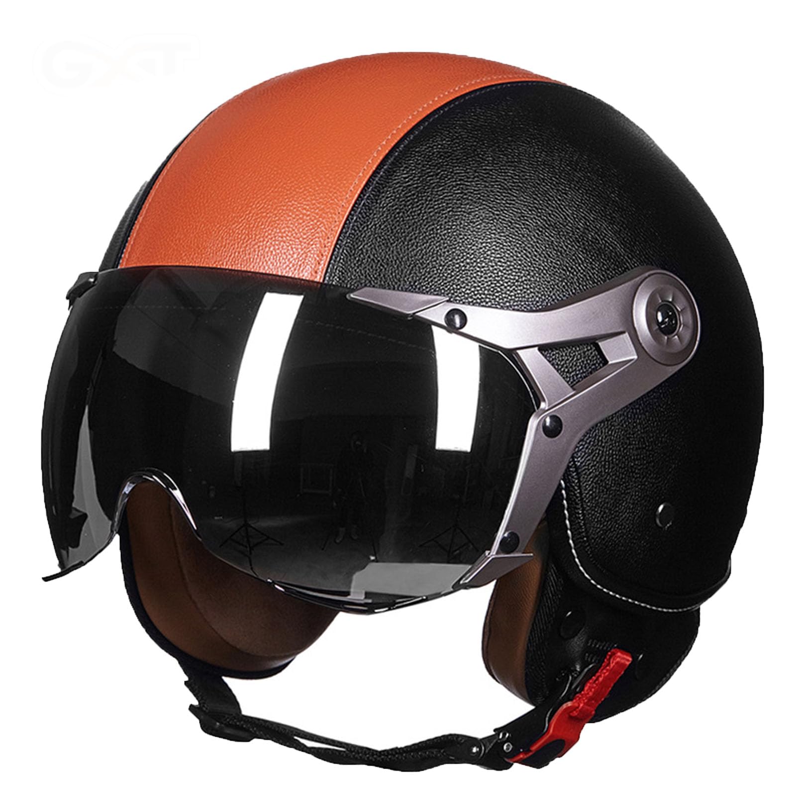 Casco de moto vintage jet para rutas urbanas y viajes diarios