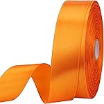 1 inches 50 Yard Orange Satin Ribbon for Gift Wrapping, Wedding, Crafts, Christmas,Easter, Floral, Hair, Invitation Decorations and More