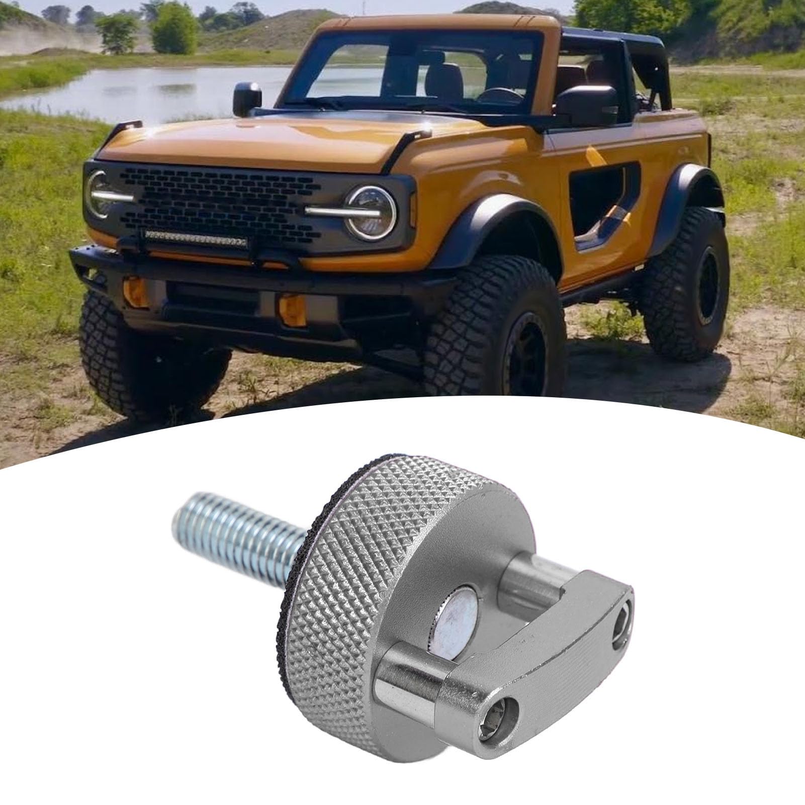 Luocute Śruba Motylkowa Szybkiego Demontażu, Aluminium M8, do Twardego | Quick Removal Bolts with D Ring, Hardtop Thumb Screws for Bronco 2dr 4dr 2021 Onwards