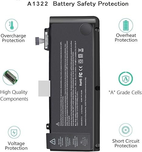 Miniatura 5 de Batería A1322 A1278 compatible con MacBook Pro de 13 pulgadas mediados de 2012 principios de 2011 finales de 2011 mediados de 2010 2009, MB990LL/A