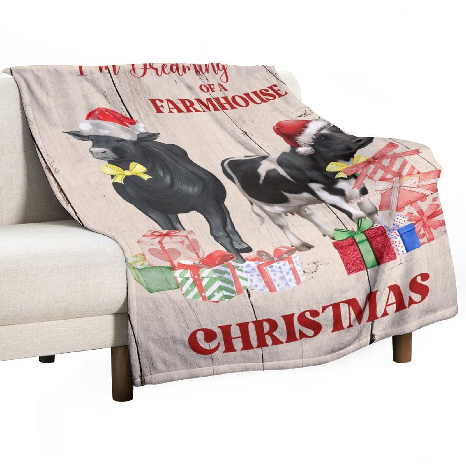 Couverture de Noël flanelle haut de gamme jeté de lit doux 130cm