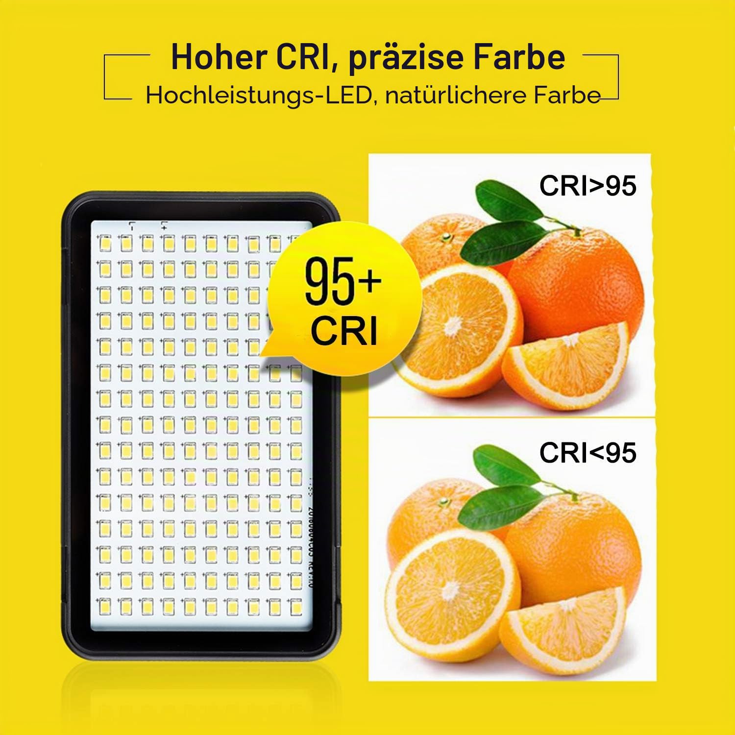 Godox LEDM150 LED-Videoleuchte, LED Video Light 5600K Dimmbare, TLCI 94+ und Lithium Batterie für Smartphones und DSLR Kamera | Integriertes Videolicht mit Lithium-Akku für Smartphones und DSLR-Kameras