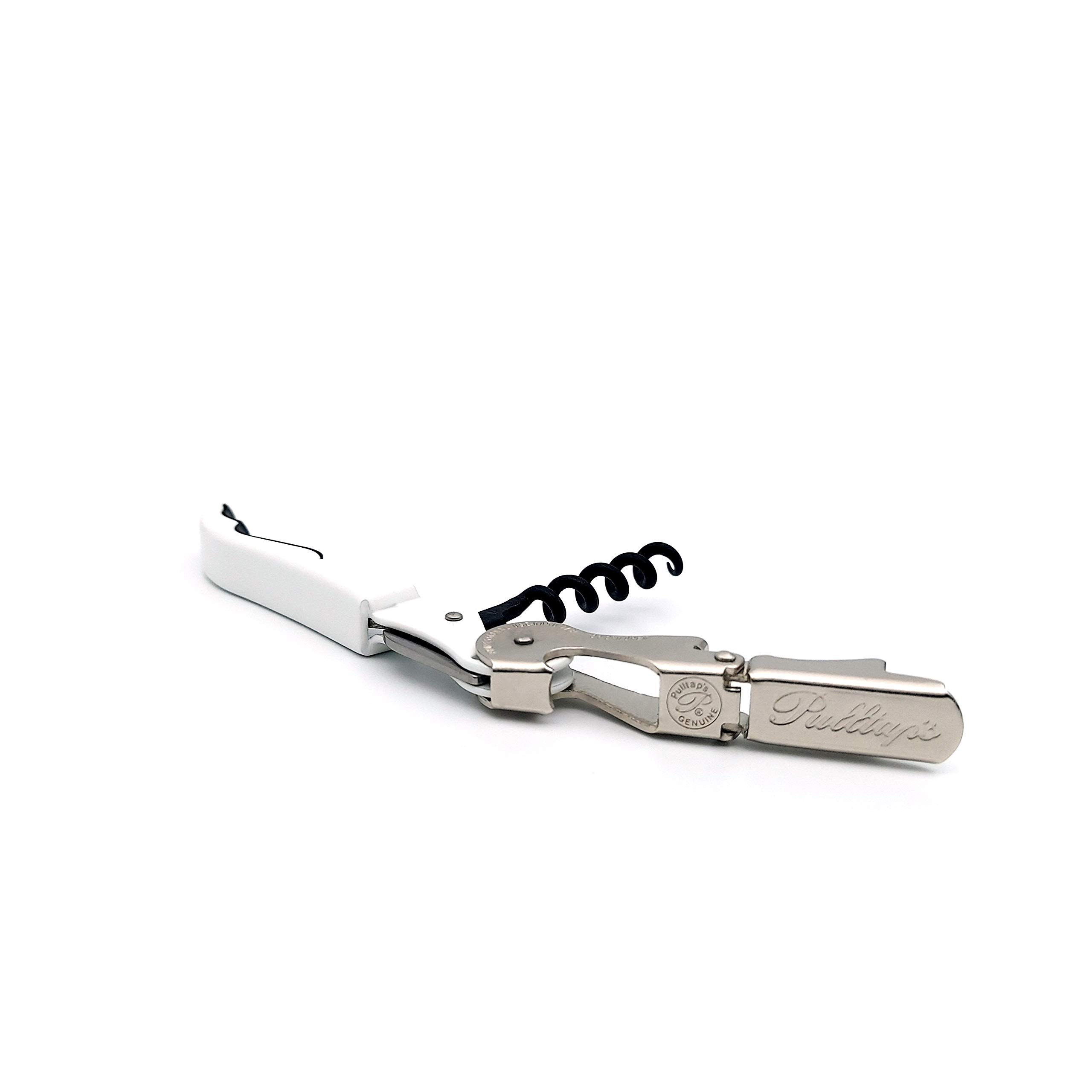 Pulltap's Sacacorchos clásico con doble bisagra para llave de vino, para zurdos (blanco), regular