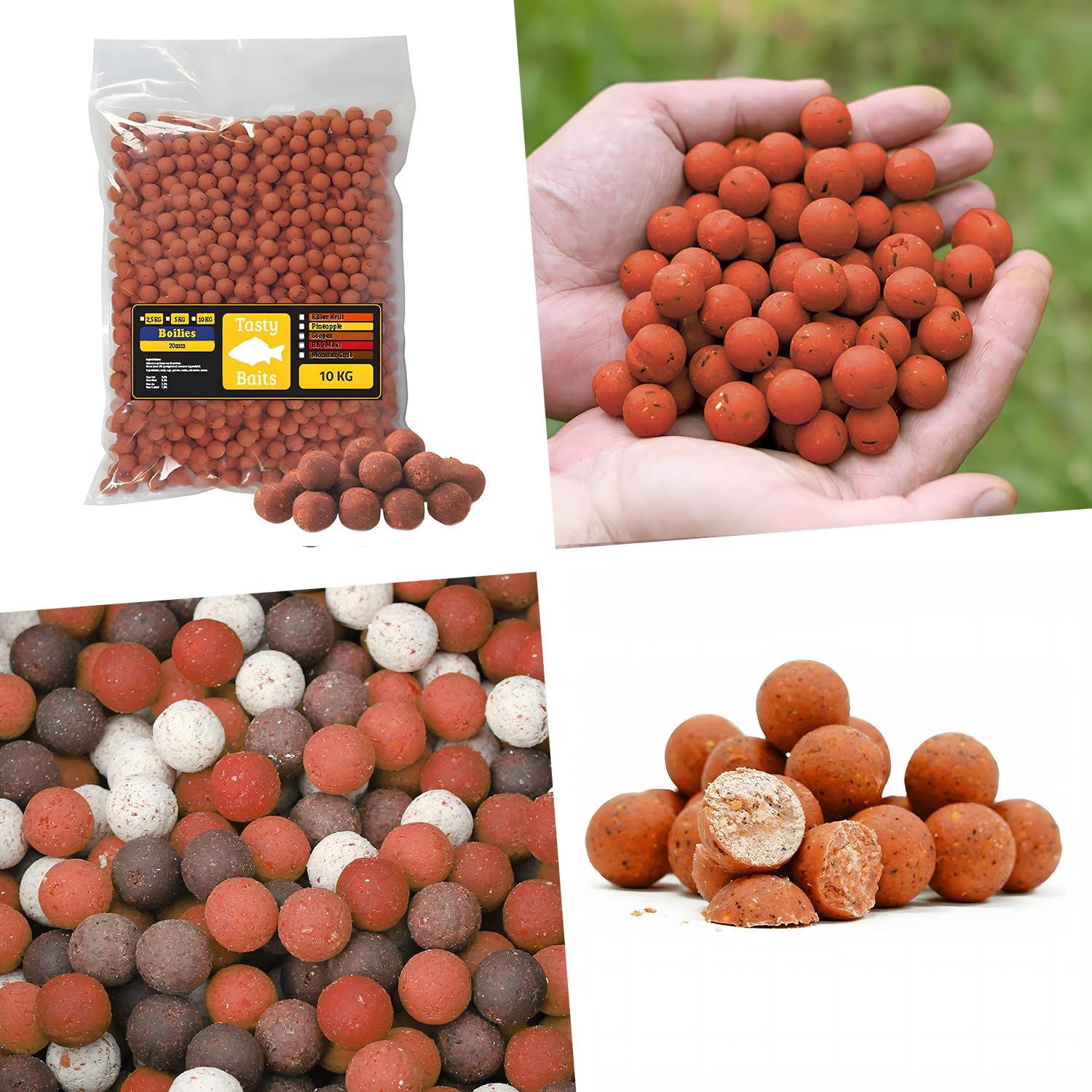 Tasty Baits Boilie 20mm - Appât à Carpe de Haute qualité - Irrésistible pour la Carpe - Convient à Toutes Les eaux - Idéal pour Les Sessions Longues et Courtes