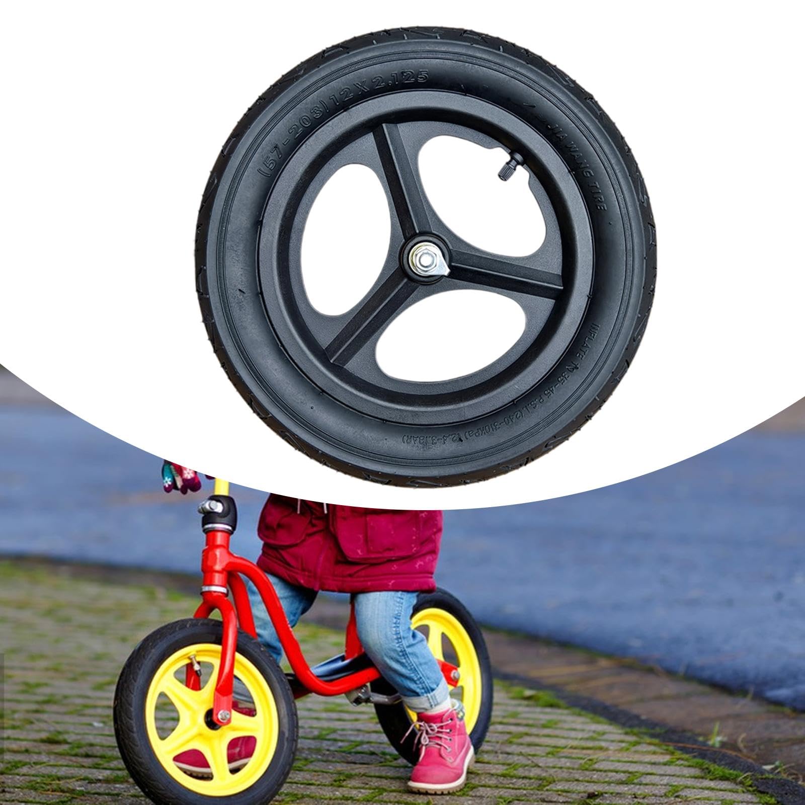 Llanta De Repuesto Para Bicicleta De Equilibrio Infantil,12 in Cantidad 1