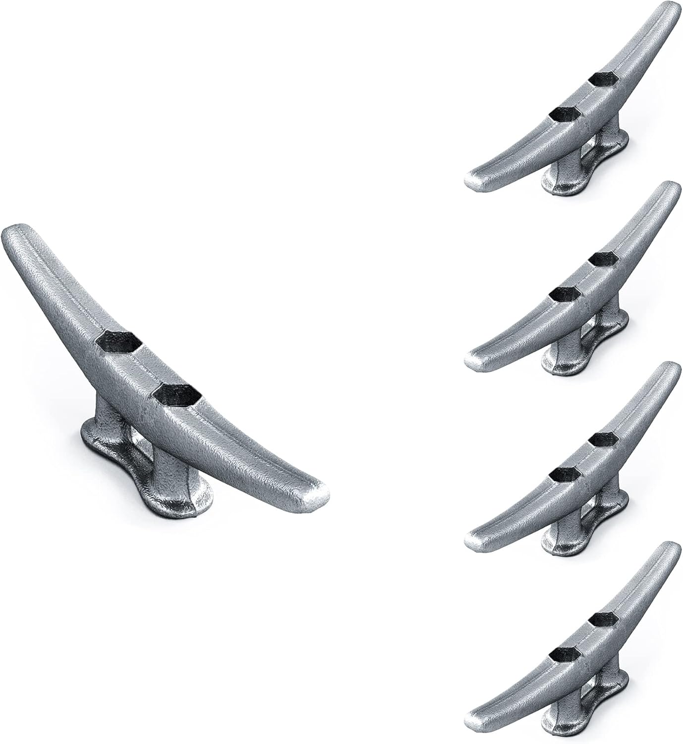 Simplified Living 8" Dock Cleat, Weatherproof Galvanized Cast Iron Boat Cleat Tie Downs for Marine Pier or Decorative Nautical Maritime Décor, 4, 8, 16 Pack : Sports & Outdoors