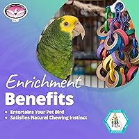 Vista 5 de Super Bird Creations SB1107 Bagel Cascade Bird juguete, tamaño grande, bagels recargables, 15 "x 4.5