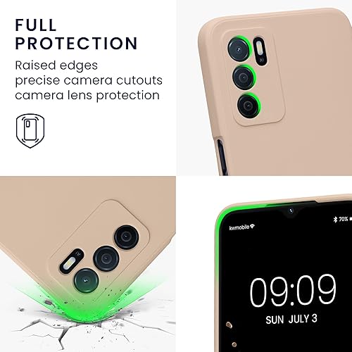 Miniatura 3 de kwmobile Funda compatible con Oppo A16  A16s  A54s - Funda protectora delgada de TPU con acabado mate suave - remolino de coco