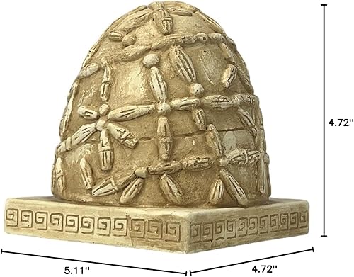 Vista 4 de Omphalos de Delfos Centro del Mundo Piedra Navel de la Tierra Estatua Escultura Pequeña