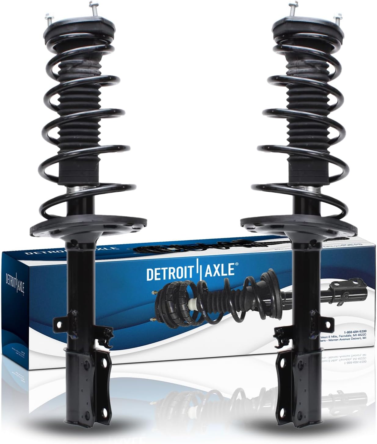 Detroit Axle - 2 Rear Struts for 2004 2005 2006 Toyota Camry Solara Lexus ES330 Complete Struts with Coil Spring Replacement Quick Install Ready Strut Shock Assembly