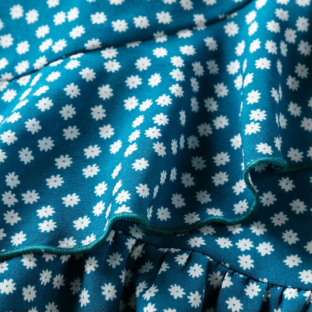 Falda corta para mujer, diseño de lunares, con lazo floral, corta, holgada, con volantes, media falda