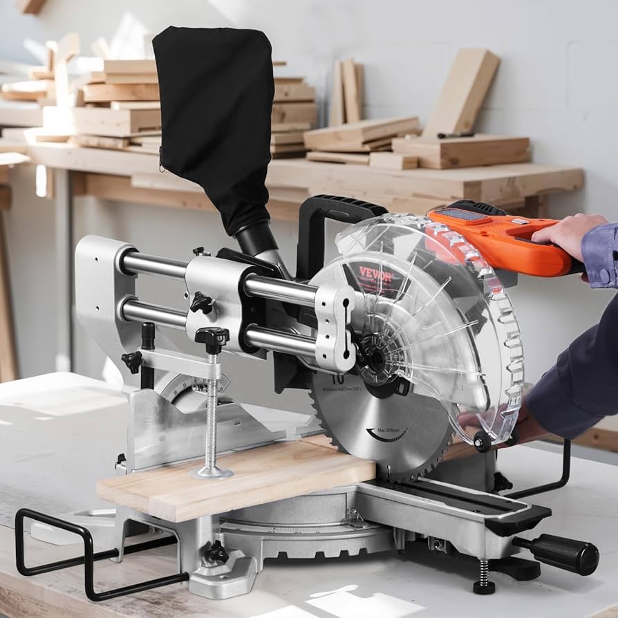 woody 840 VEVOR Sliding Compound Miter Saw, 10-Inch Blade, 15 Amp