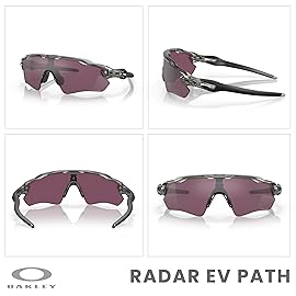 OAKLEY Radar EV Path OO9208 920882 38MM Grey Ink/Prizm Road Black Shield Sunglasses For Men+ Bundle Accessory Leash Kit, Microfiber Pouch