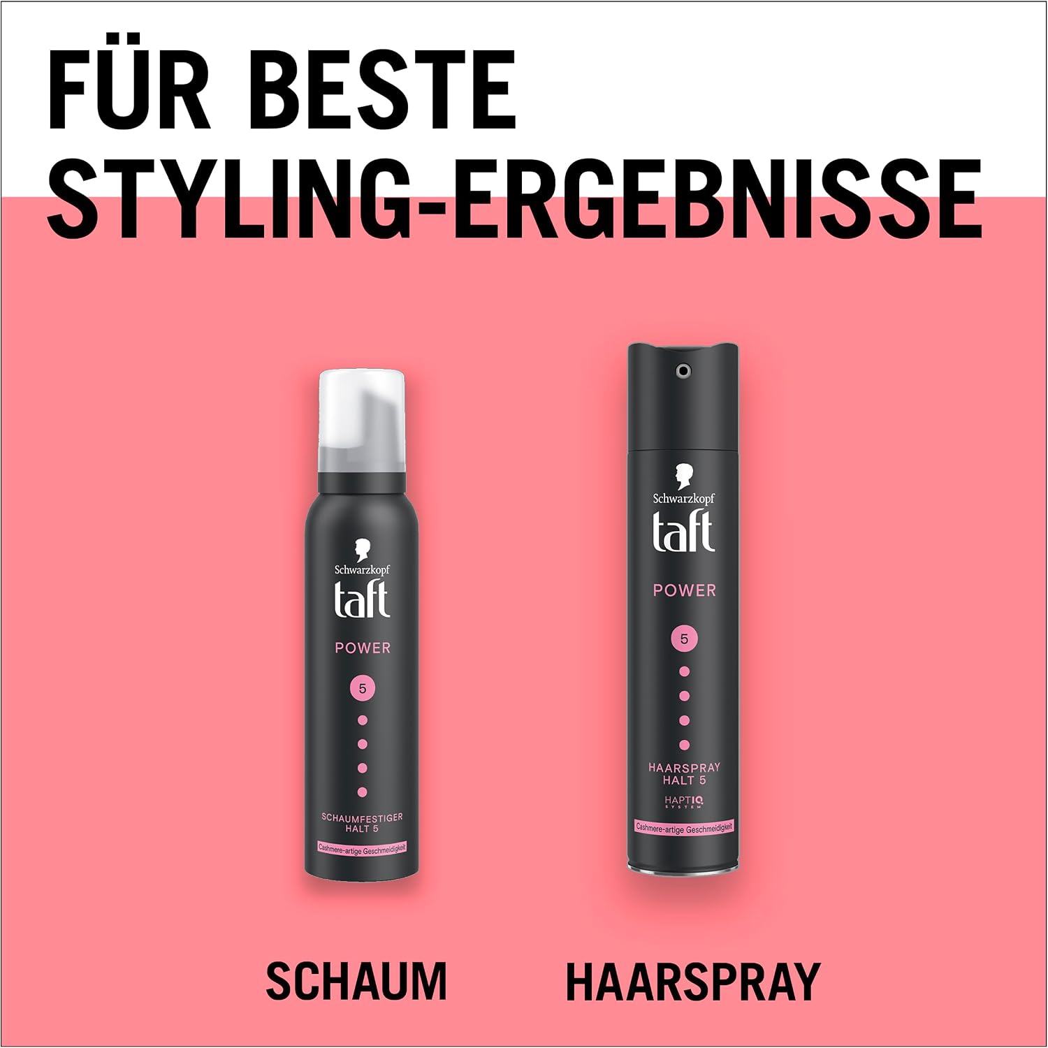 Schwarzkopf Taft Пенка Power Cashmere (150 мл), степень фиксации 5, пенка для сухих и поврежденных волос, мусс, придающий волосам эластичность, напоминающую кашемир, веганская формула