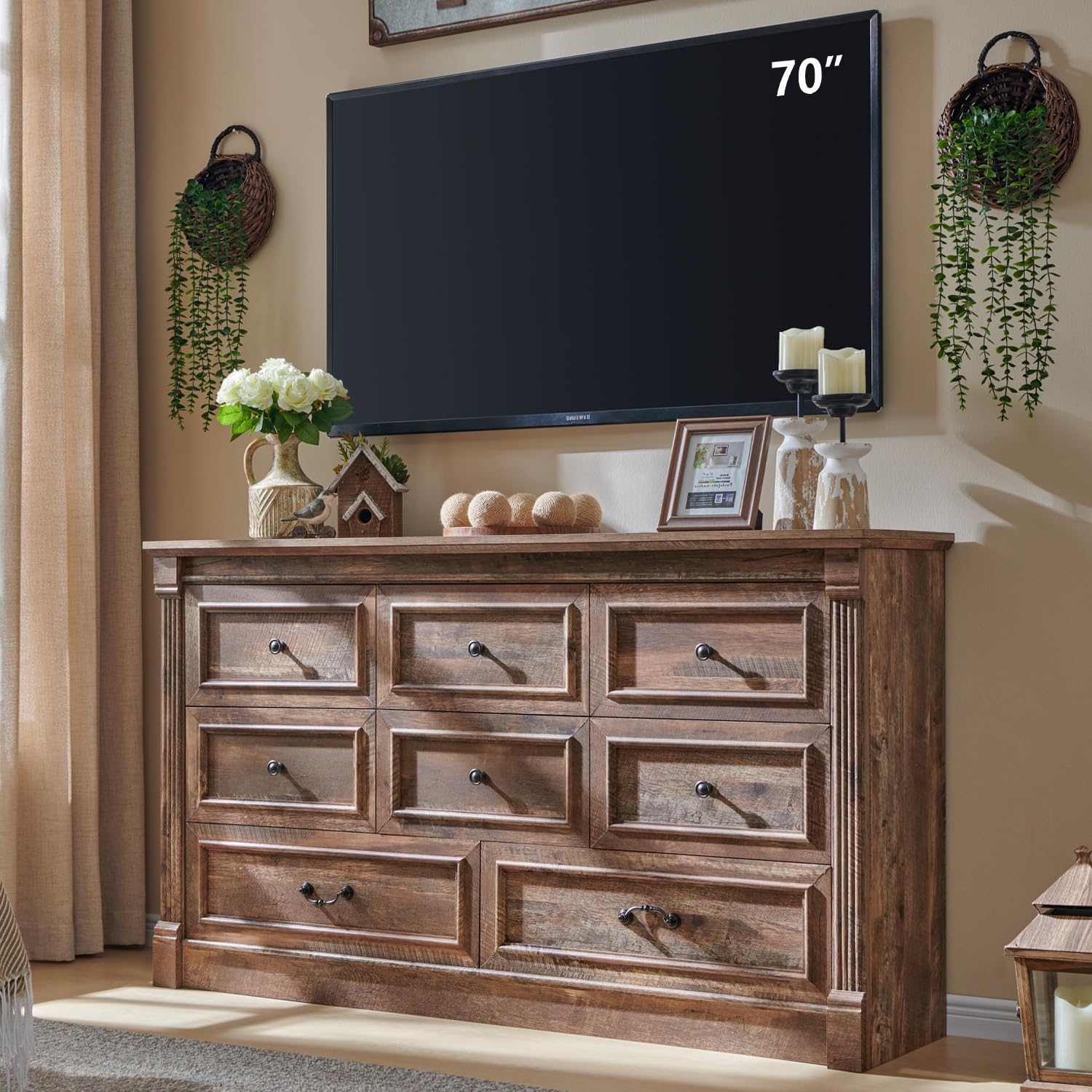 Amazon.com: Aitjunz 8 Drawers Dresser for Bedroom, Farmhouse 61