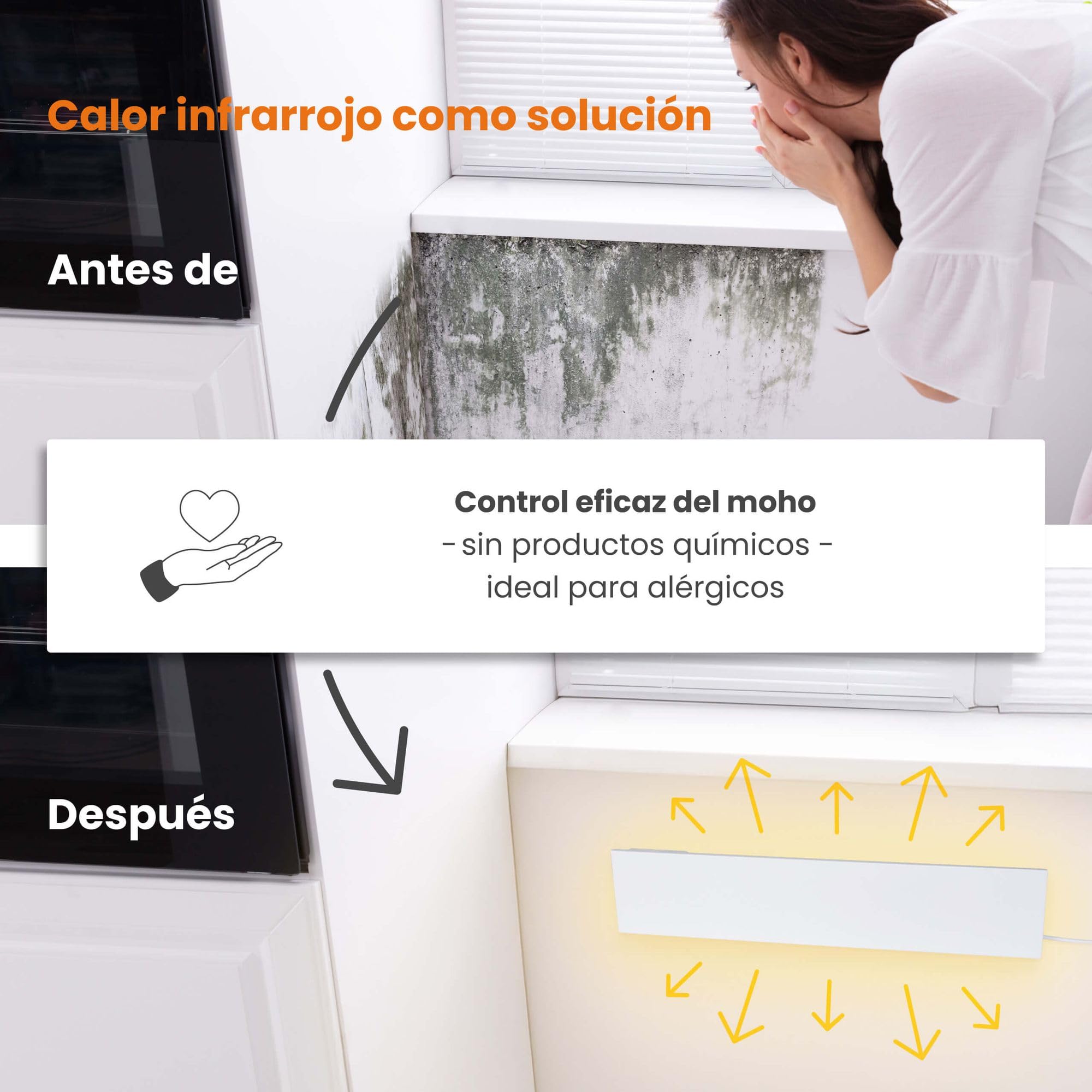 2x Calefactor antimoho 60W, 12 x 60 x 1,3cm