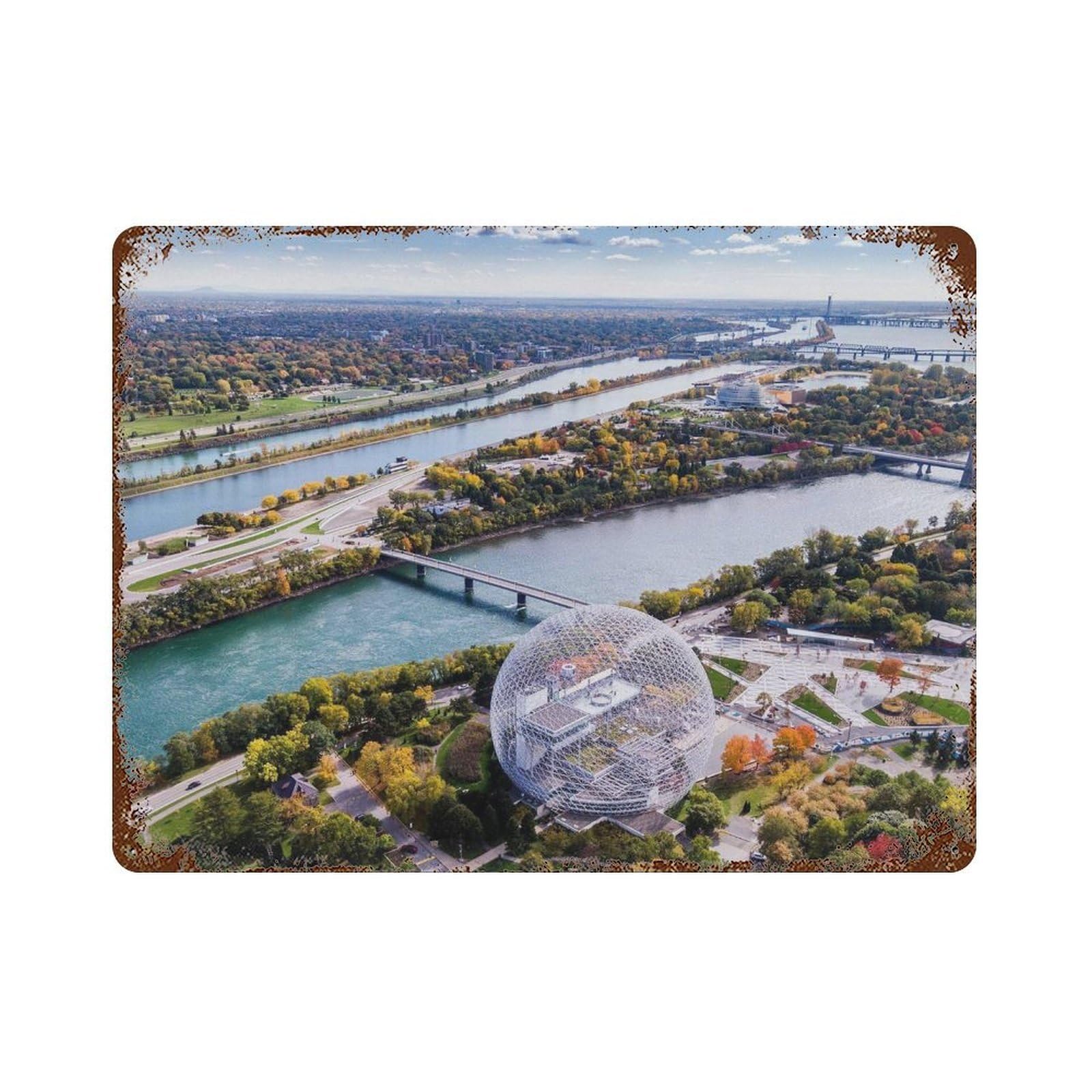 xiaoxiaoshen Real Photo Montreal Decor Canada Wall Decor Art Metal Tin Poster Modern Home Decor Art Home Bar Shop Decorations Vintage Sign 30x40cm