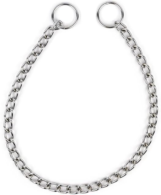 Bunty Strong Metal Dog Puppy Pet Choker Choke Chain Training Collar Anti-Pull With Ring For Lead Clip Heavy Duty Stainless Steel Link Walking Necklace - Small